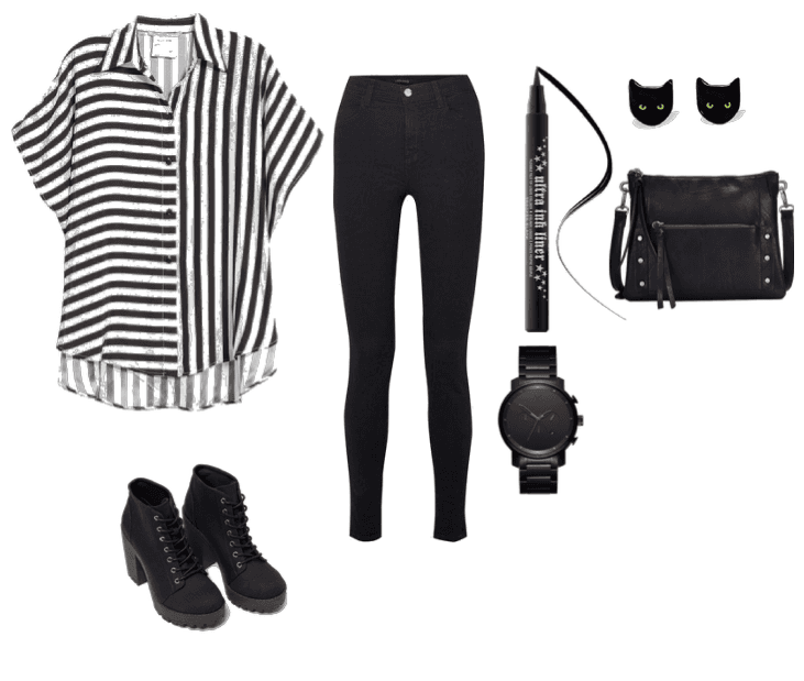 witch look stripes