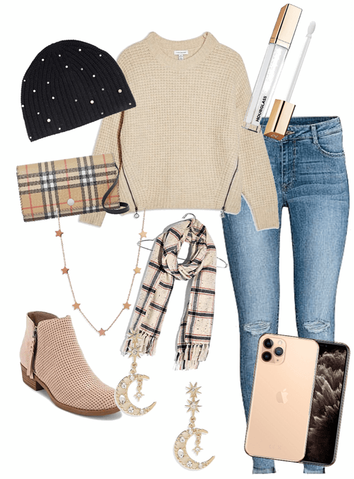 cute wintery gold outfit