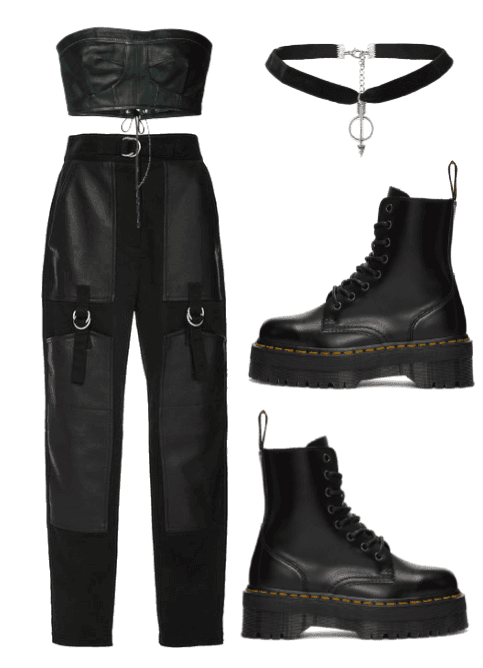 all black stage outfit