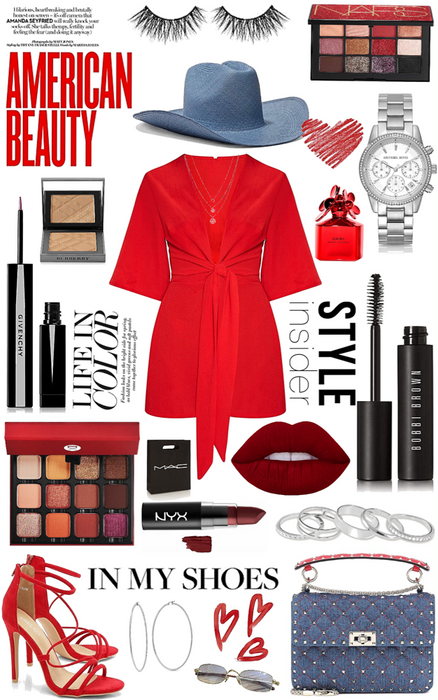 monochromatic look: red