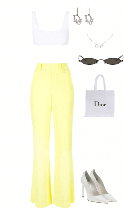 yellow accent pants