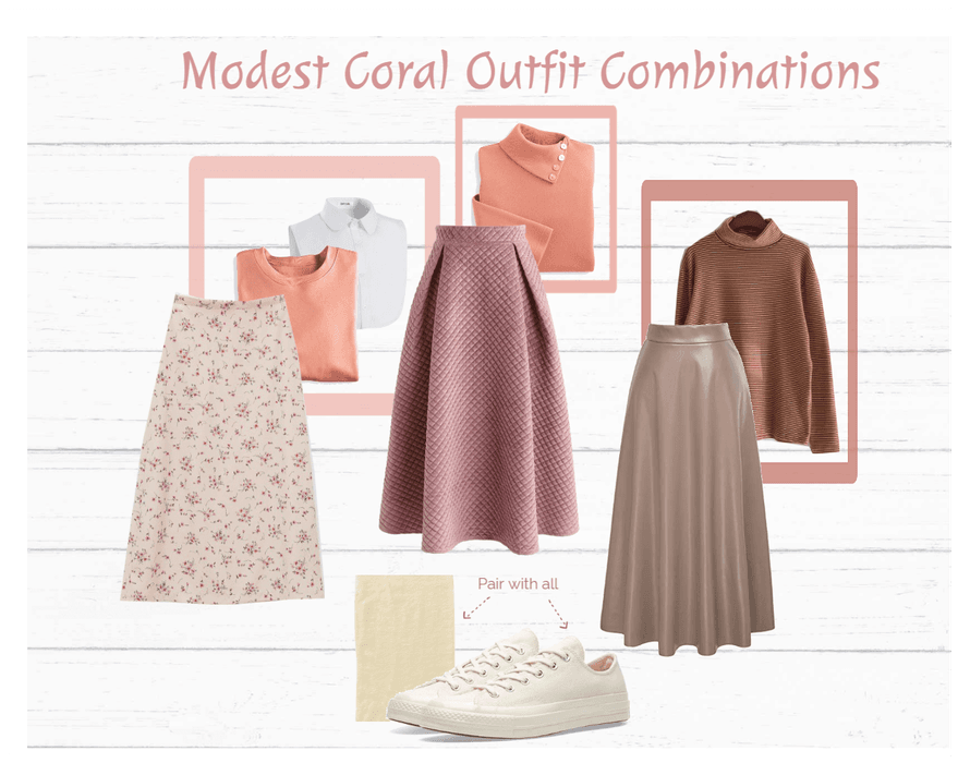 Modest Coral Outfit Combinations