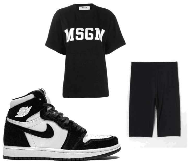 Black and white Jordan outtfit
