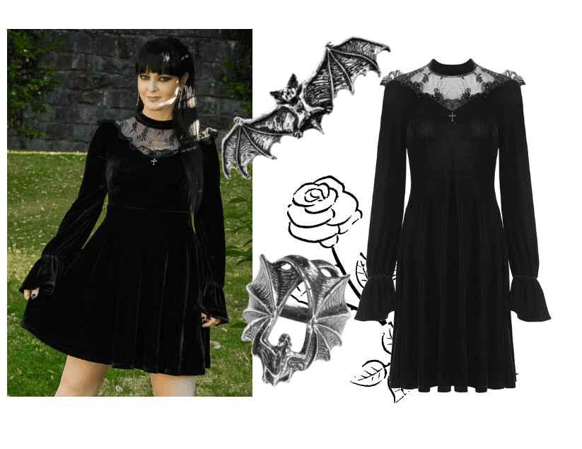 Goth velvet dress