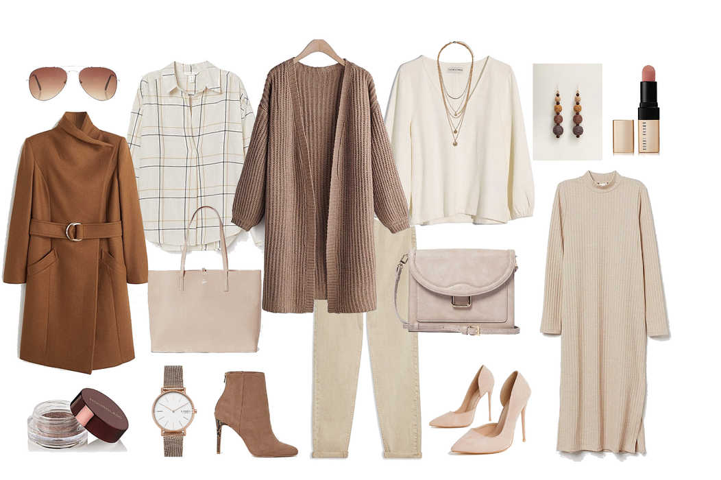 white&beige outfit