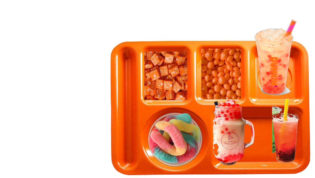 the orange candy tray