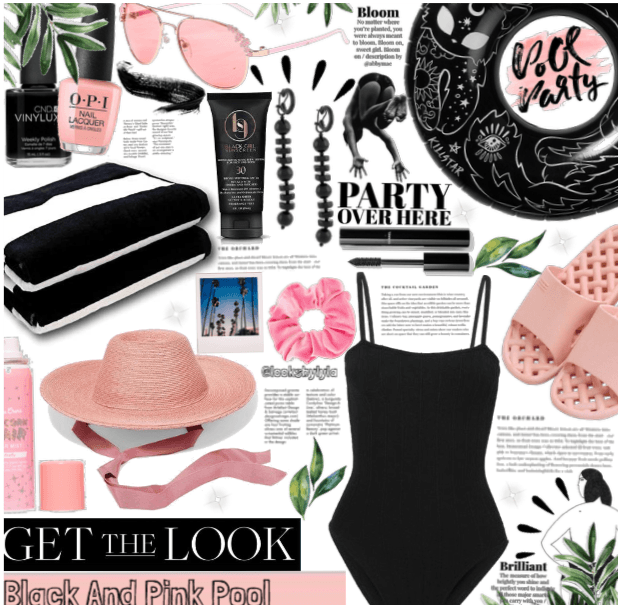 Get The Look: black and pink pool party