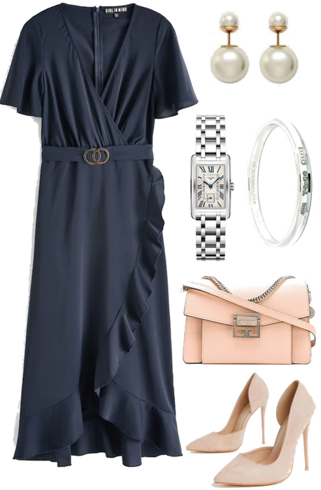 Navy/ Nude occasion outfit