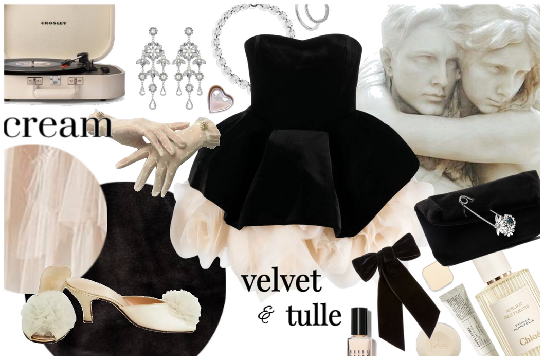 Velvet and tulle