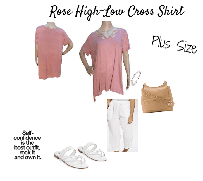 Rose High-Low Cross Shirt