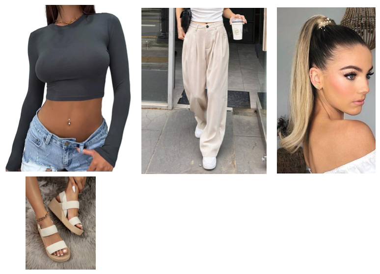 High-Waisted Wide-Leg Pants and Crop Top