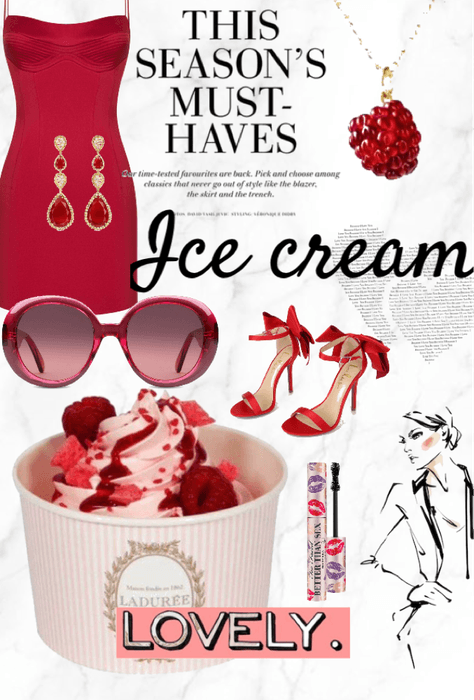 rasberry ice cream outfit