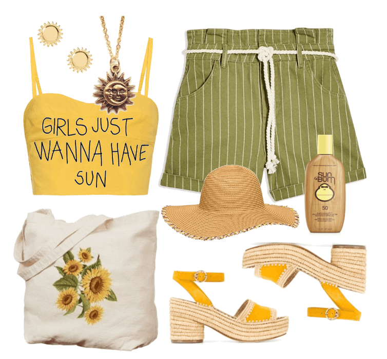 Sunflower Girl at the Beach