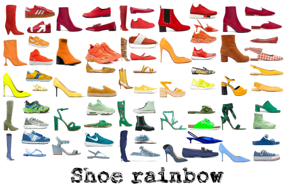 shoe rainbow