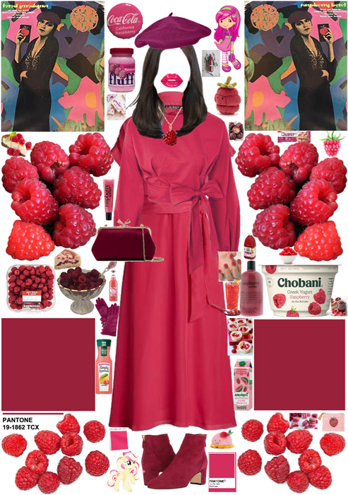 Raspberry Beret Outfit