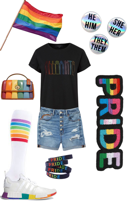 LGBTQ Rainbow pride outfit