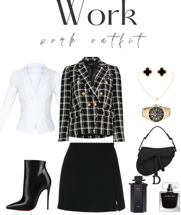 Work Outfit - Black and white Outfit