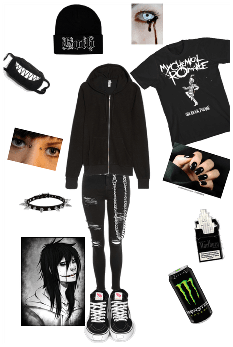Jeff the killer emo outfit