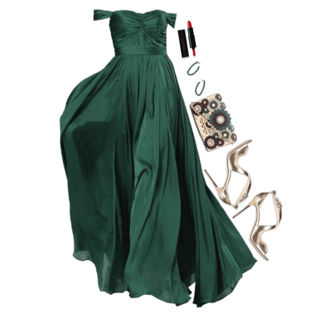 Green Dress in Prom