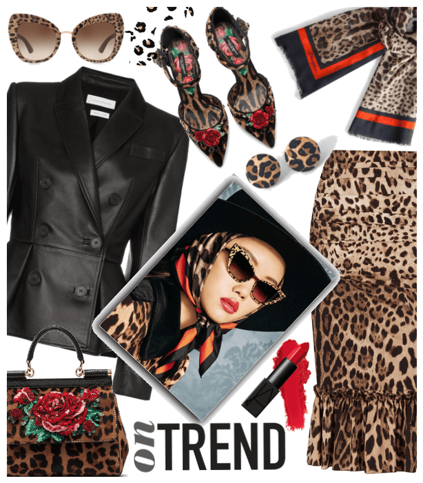 Leather & leopard trend