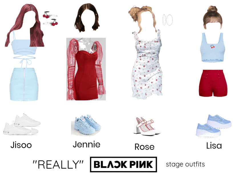 BLACKPINK "Really" Stage Outfits