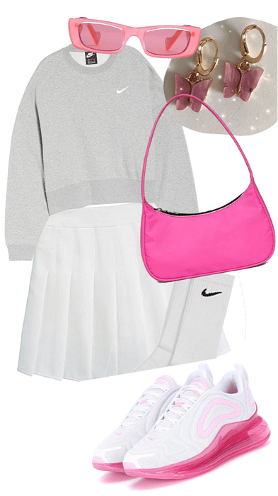 pink tennis outfit