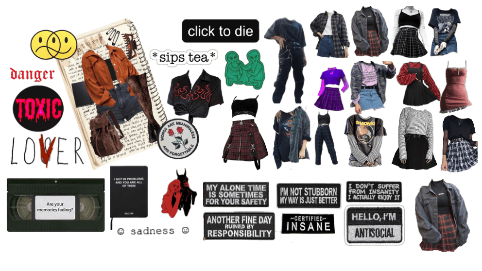 Grunge Aesthetic Outfit Board