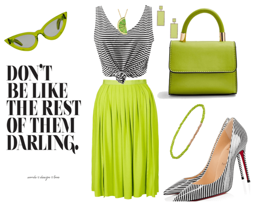 stripes and lime