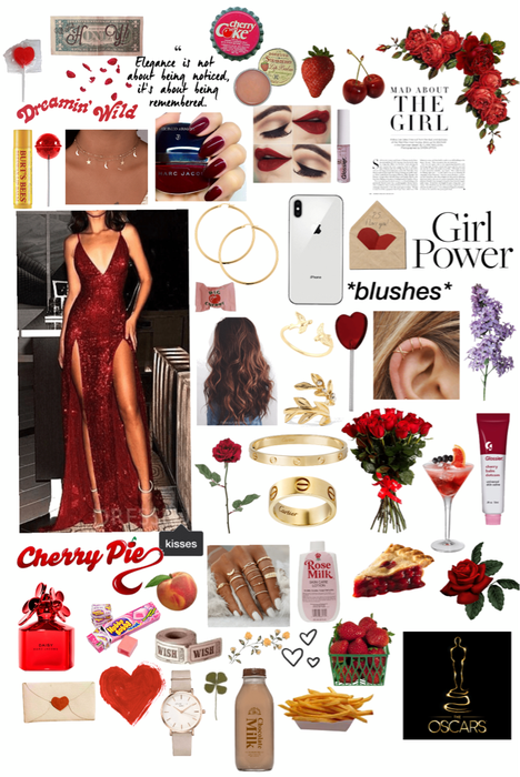 red oscars inspired outfit