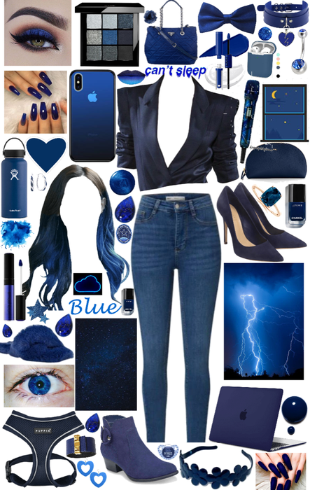 dark blue outfit