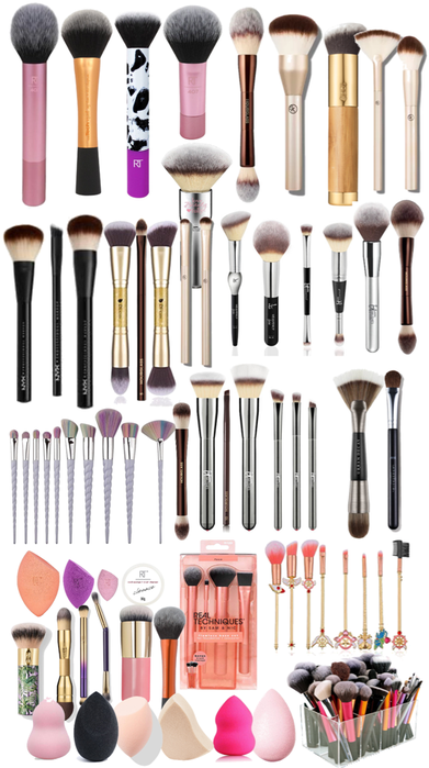 All my makeup brushes and springes