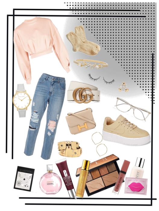 Cute Neutral & Pink Toned Outfit