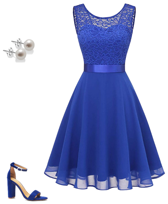 Blue party outfit