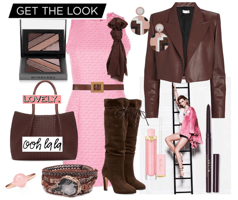 Pink and Chocolate Mix Outfit | ShopLook