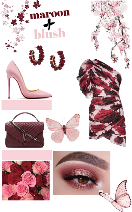 Maroon & Blush pink ❤️💕