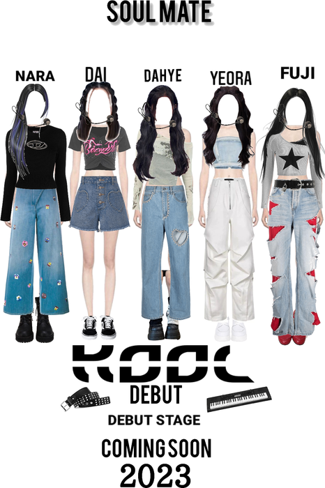 Debut stage outfit for the girl group "KOOL"
