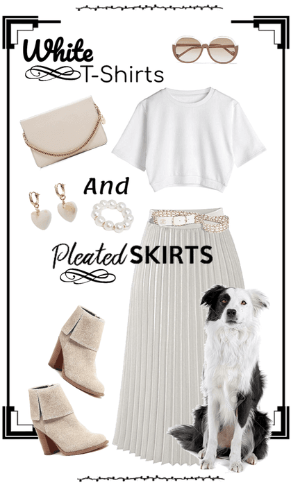 White T-Shirts and Pleated Skirts!