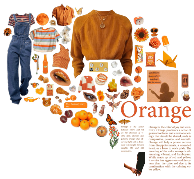 "I love the color orange, . . ."