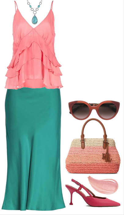 turquoise + pink