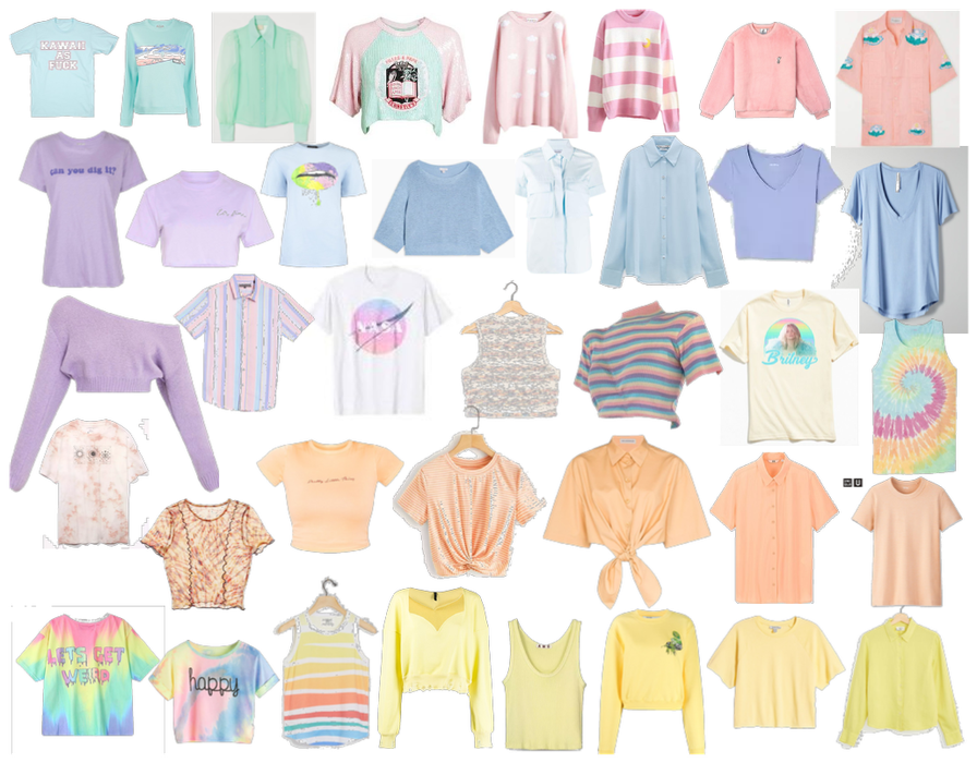 Rei's closet - pastel tops
