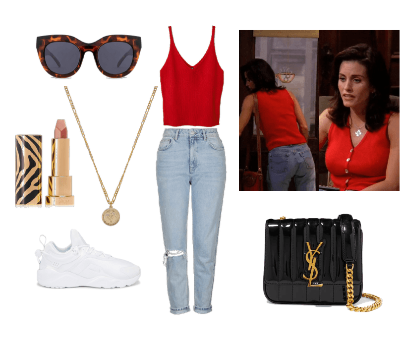 Monica Geller iconic red tank and jeans