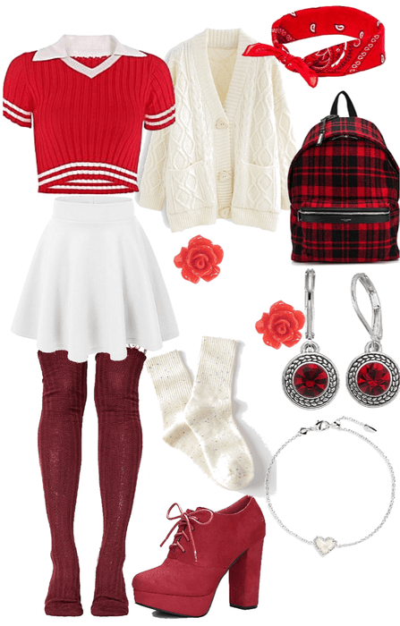 red and white look