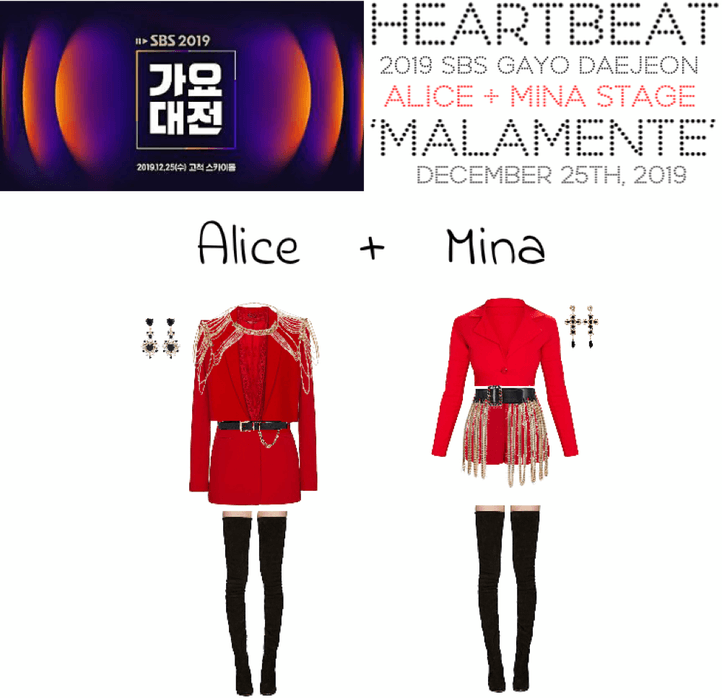 [HEARTBEAT] 2019 SBS GAYO DAEJEON | ALICE + MINA STAGE ‘MALAMENTE’