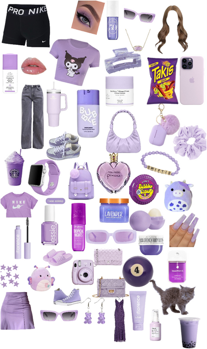 purple girl aesthetic