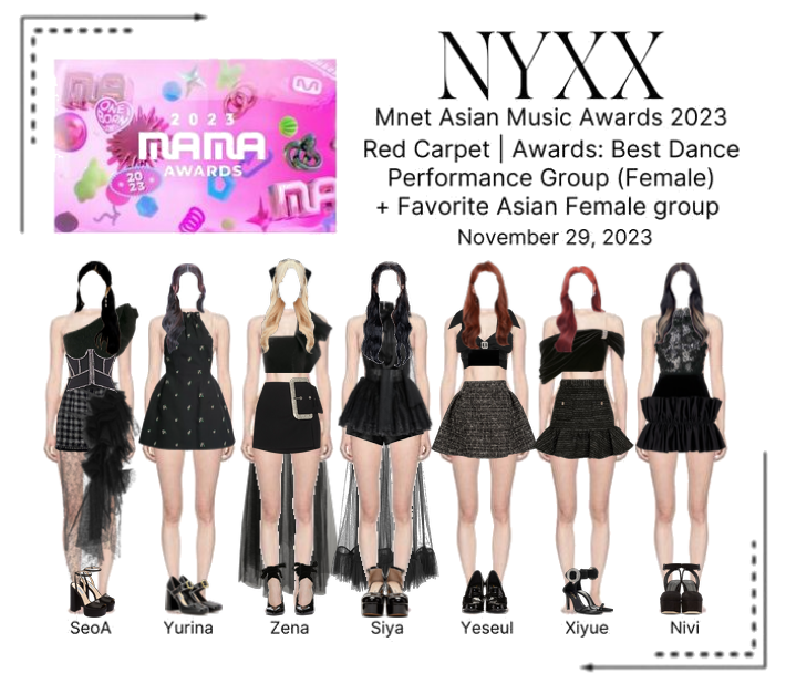 NYXX (닉스) MAMA 2023 Red carpet + Awards