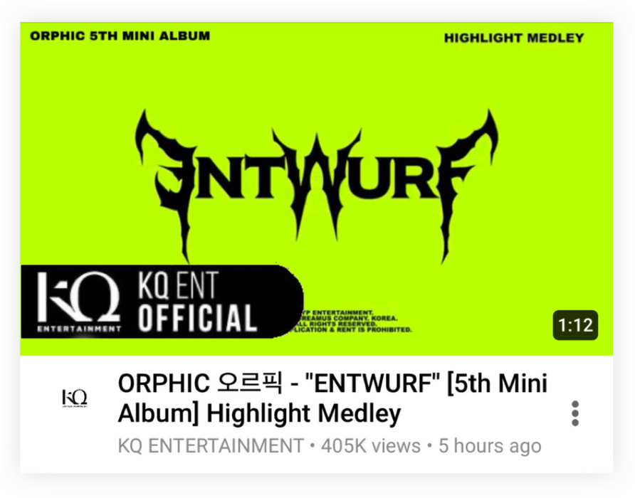 ORPHIC (오르픽) ‘ENTWURF’ Highlight Medley
