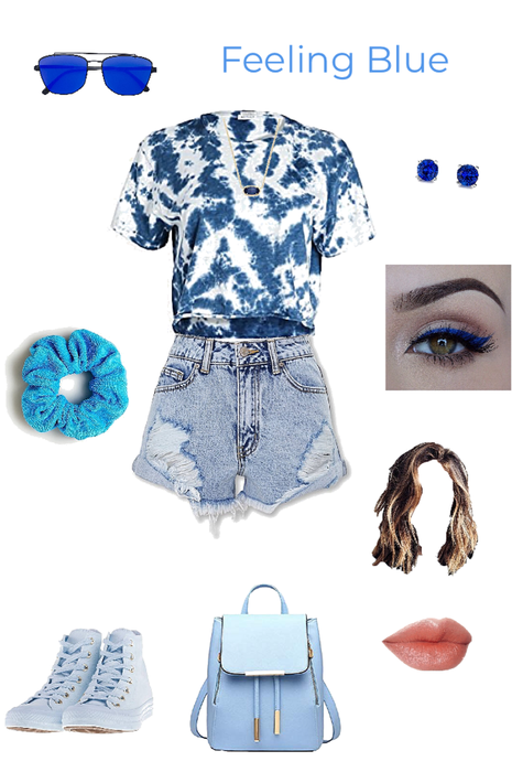 Monochrome blue outfit 💙