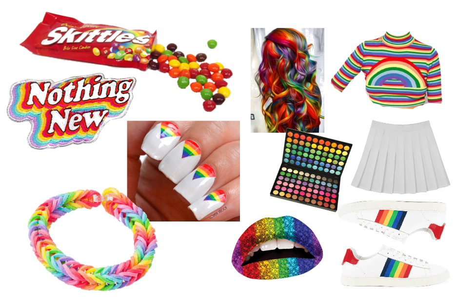 Skittles as fashion (sweet as clothes)