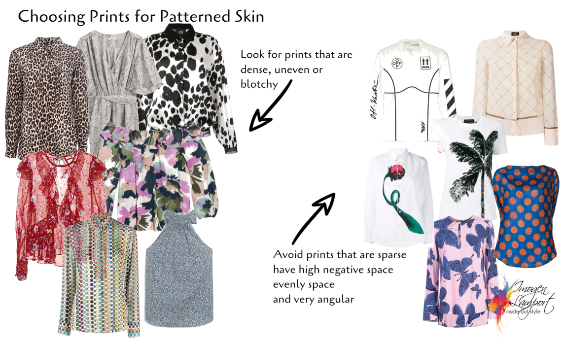 Choosing prints for patterned skin