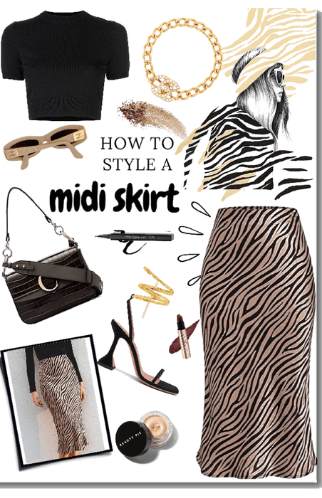 Satin Midi Skirt Style